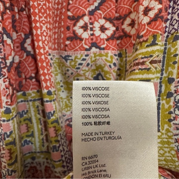 Anthropologie Robin Tiered Boho Patchwork Cottage Mini Dress XL - Picture 10 of 13